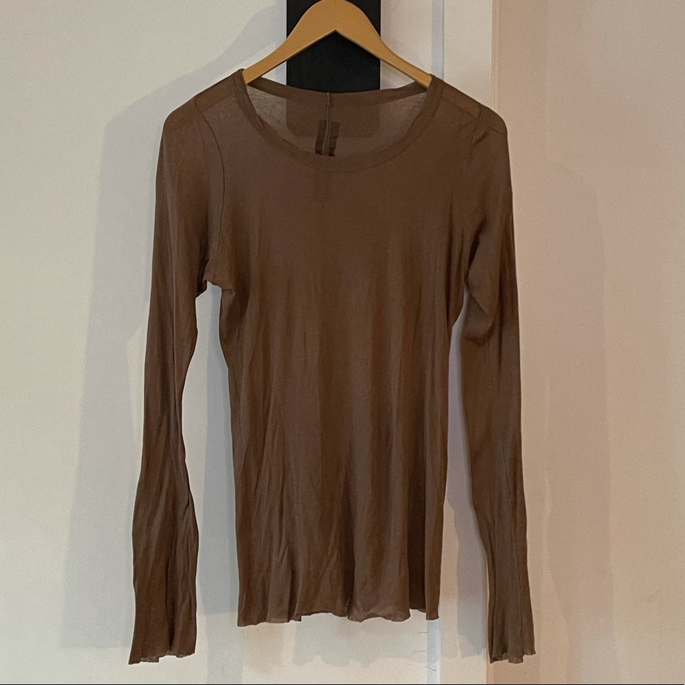 Rick Owens DRKSHDW Sheer Distressed LongSleeve Top